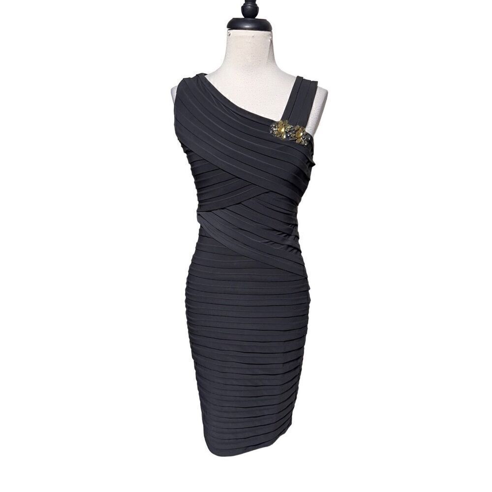 Cache' Sexy Gray Cocktail Dress Mini Semi Formal Fitted Party Dress Size 0